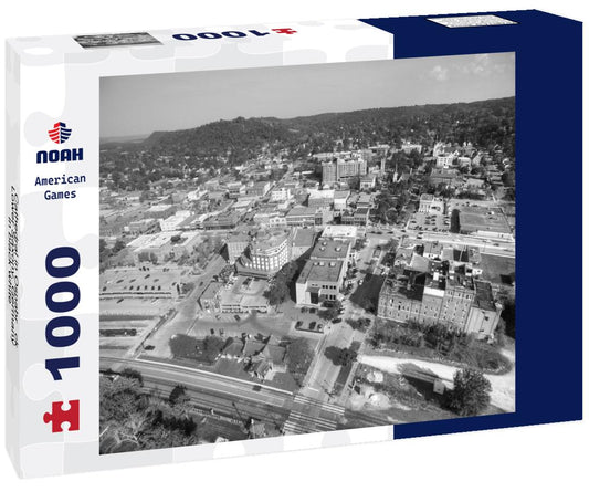 Noah Jigsaw Puzzle Cathedral in Osnabrück, Lower Saxony, Germany in black white 1000 pieces