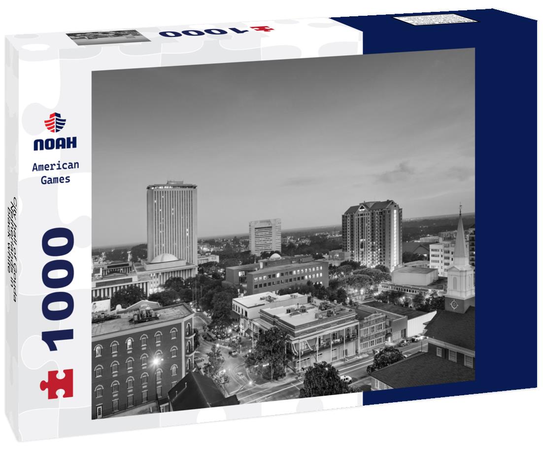 Noah Jigsaw Puzzle City hall of Gouda, Netherlands in black white 1000 pieces