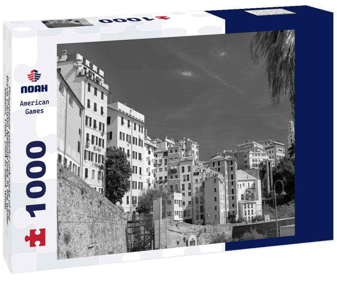 Noah Jigsaw Puzzle Picturesque colorful pink rocks of the Bryce Canyon National park in the winter season, Utah, USA in black white 1000 pieces