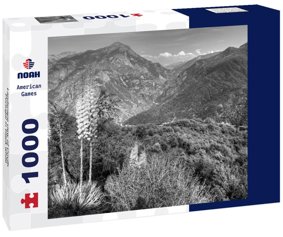 Noah Jigsaw Puzzle Landscape view of Covilhã, Portugal in black white 1000 pieces