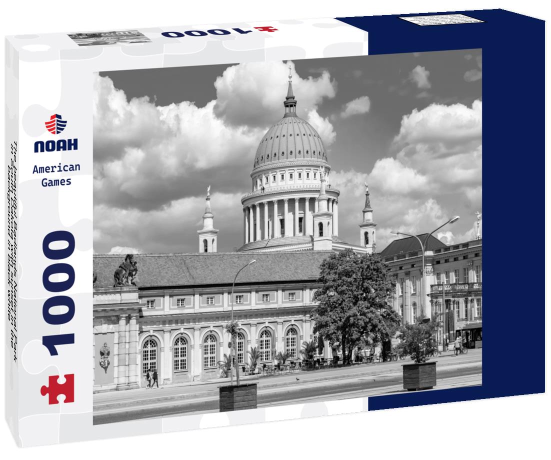 Noah Jigsaw Puzzle The beautiful Badlands National Park in South Dakota with sunset in the background in black white 1000 pieces