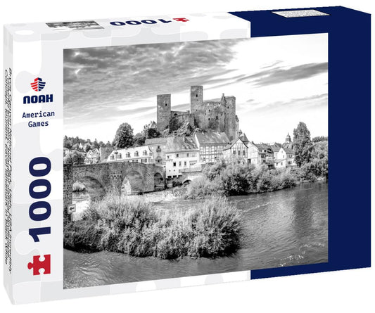 Noah Jigsaw Puzzle Bryce Canyon National Park, Utah, USA incredibly colorful scenery, beautiful natural landscape. Concept, tourism, travel landmark in black white 1000 pieces