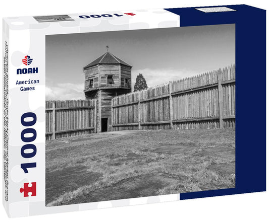 Noah Jigsaw Puzzle cityscape Kortrijk, Grote Markt Central Market Square, Roman Catholic Church of St. Martin, old buildings and street restaurants in the historic city center, old town Kortrijk, Flemish Region, Belgium in black white 1000 pieces