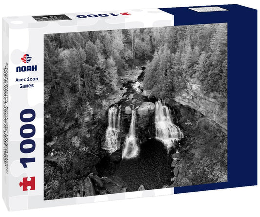 Noah Jigsaw Puzzle Elizabethtown, Kentucky United States: a blue historic home on a hill during the autumn season in black white 1000 pieces