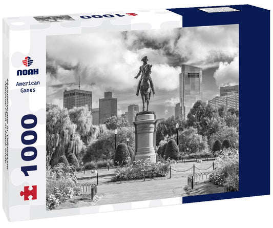 Noah Jigsaw Puzzle Mountainscape In Yellowstone National Park in black white 1000 pieces