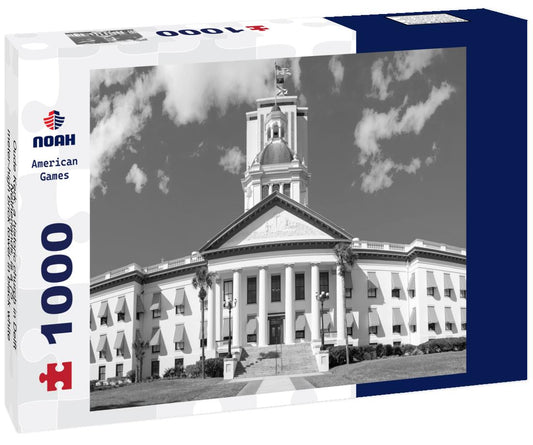 Noah Jigsaw Puzzle Oude Kerk, a historic church in Delft, Netherlands, is a 75-meter-high brick tower in black white 1000 pieces