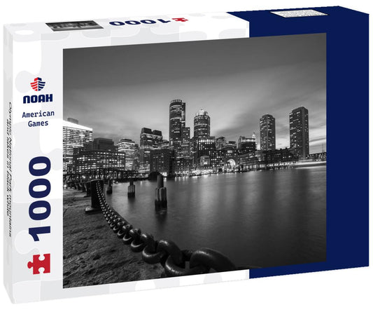 Noah Jigsaw Puzzle Olympic National Park mountains and lakes in black white 1000 pieces