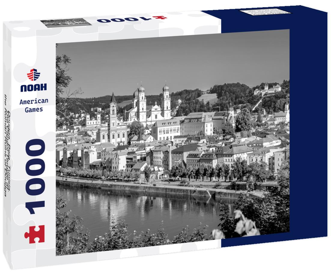 Noah Jigsaw Puzzle Dougga, Beja, Tunisia. The Capitol Temple at the Roman Ruins of Dougga in black white 1000 pieces