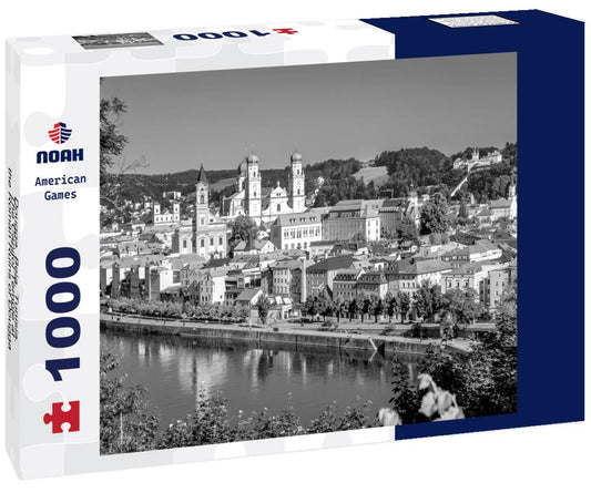 Noah Jigsaw Puzzle Dougga, Beja, Tunisia. The Capitol Temple at the Roman Ruins of Dougga in black white 1000 pieces