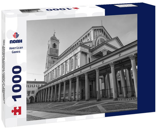 Noah Jigsaw Puzzle The Maltese Cross Cabin in Theodore Roosevelt National Park in Western North Dakota in black white 1000 pieces