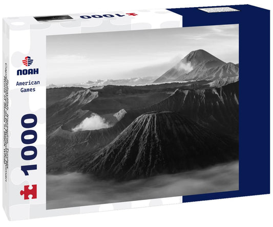 Noah Jigsaw Puzzle Subaytilah, Kasserine, Tunisia. Capitolintempel at the Byzantine Roman Ruins in Sbeitla in black white 1000 pieces