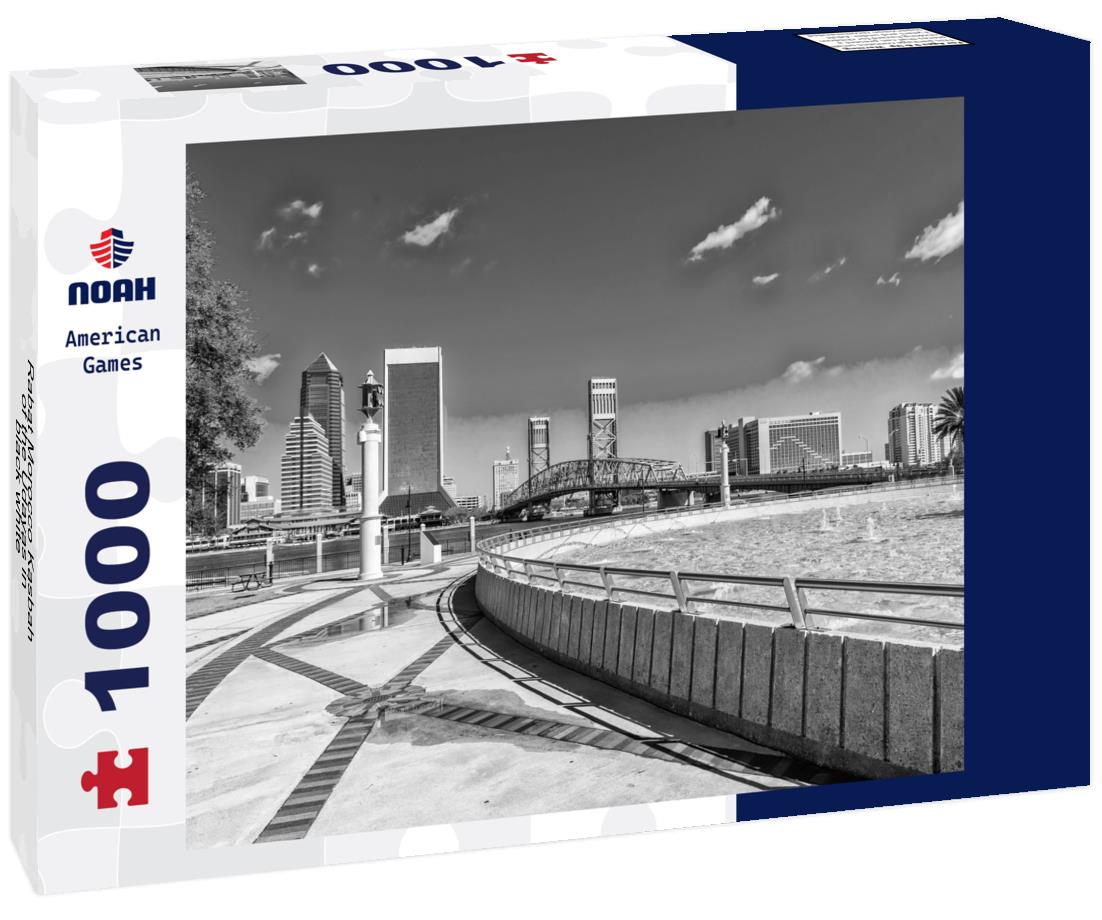 Noah Jigsaw Puzzle Rabat Morocco Kasbah of the Udayas in black white 1000 pieces