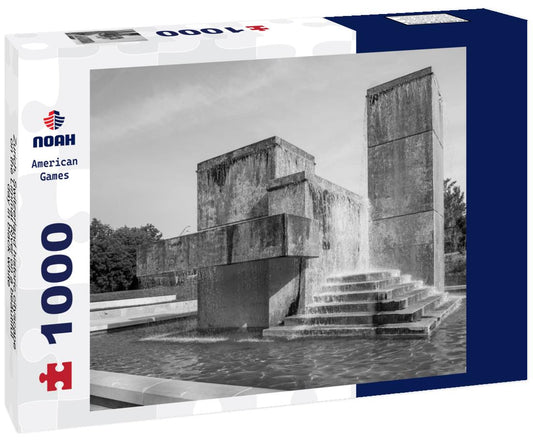 Noah Jigsaw Puzzle Zurich, Switzerland historic cityscape on the Limmat River on a beautiful day in black white 1000 pieces