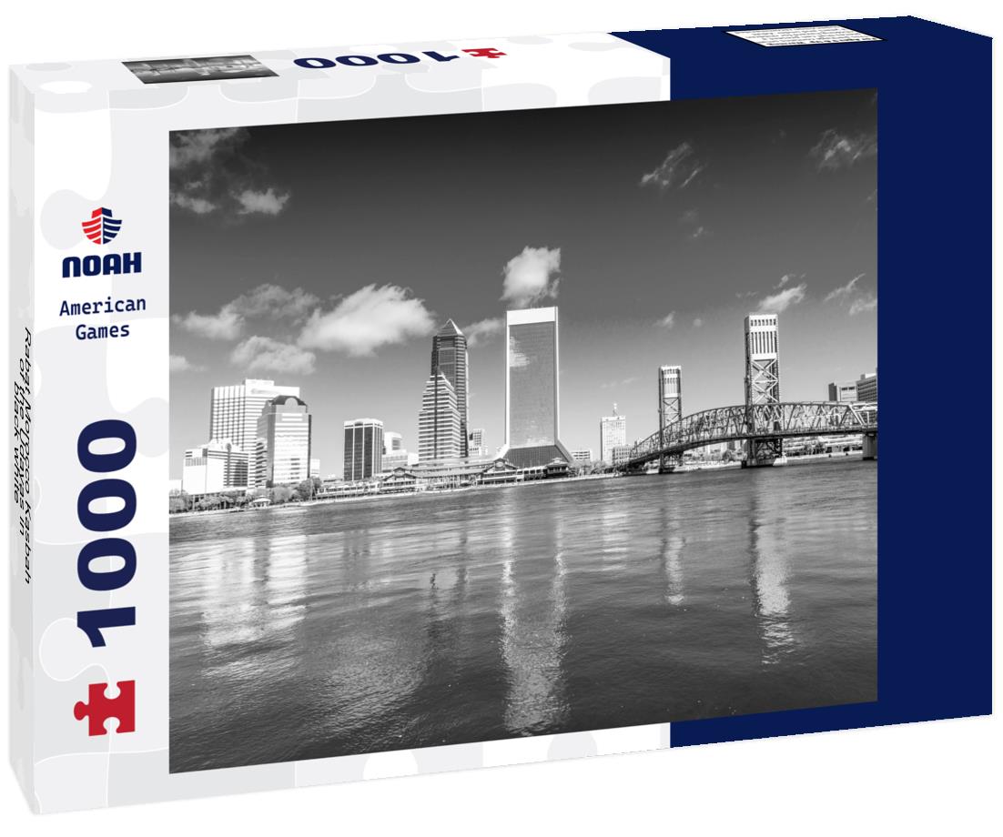 Noah Jigsaw Puzzle Rabat Morocco Kasbah of the Udayas in black white 1000 pieces