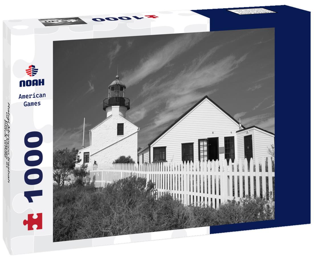 Noah Jigsaw Puzzle Rabat Morocco Kasbah of the Udayas in black white 1000 pieces