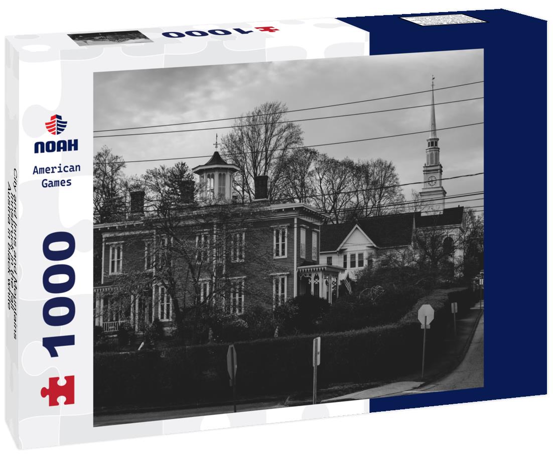 Noah Jigsaw Puzzle City and Inns and Mountains, Innsbruck in the fall, Austria in black white 1000 pieces