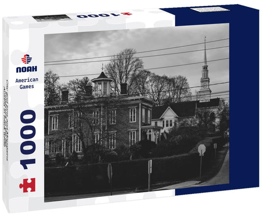 Noah Jigsaw Puzzle City and Inns and Mountains, Innsbruck in the fall, Austria in black white 1000 pieces