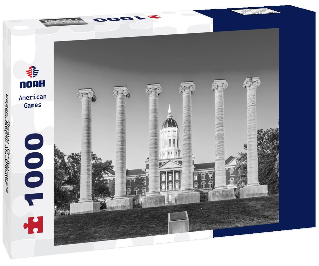 Noah Jigsaw Puzzle Casino, Baden-Baden, Baden-Württemberg, Germany in black white 1000 pieces