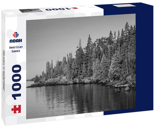 Noah Jigsaw Puzzle Old town of Hockenheim, Germany in black white 1000 pieces