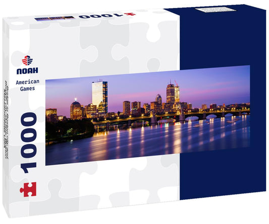 Noah Jigsaw Puzzle Bridge in Boston city and Boston city skyline, Boston Massachusetts USA panorama 1000 pieces