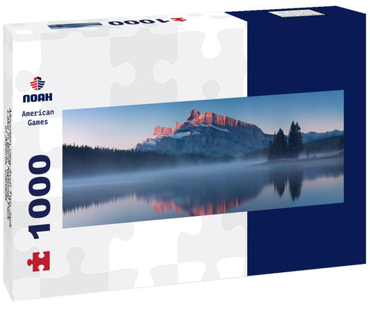 Noah Jigsaw Puzzle Mountain view from Two Jack Lake in Banff National Park in Alberta, Canada panorama 1000 pieces