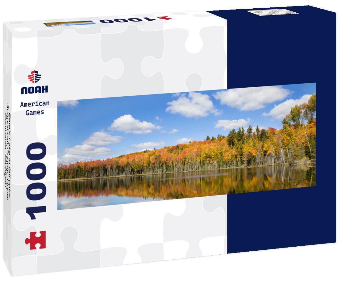 Noah Jigsaw Puzzle Pete's Lake in fall color Schoolcraft County, Upper Peninsula, Michigan panorama 1000 pieces