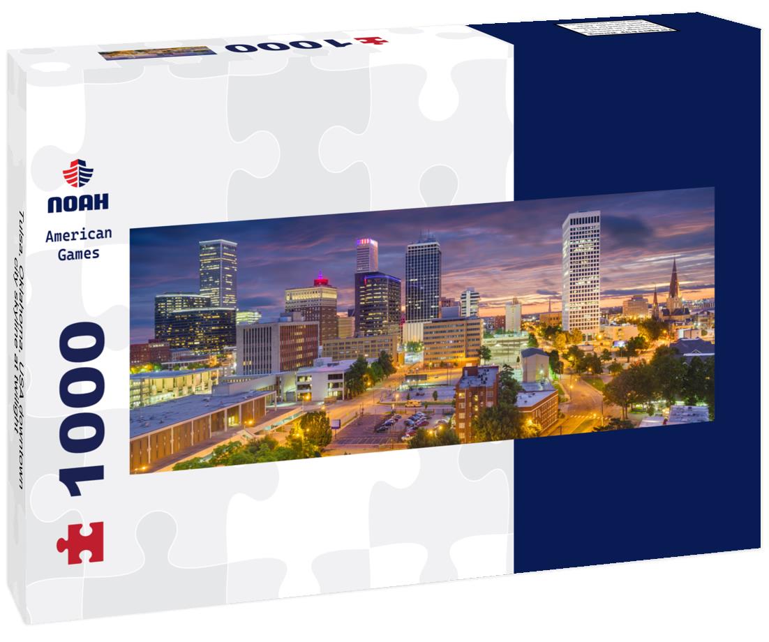 Noah Jigsaw Puzzle Tulsa, Oklahoma, USA downtown city skyline at twilight panorama 1000 pieces