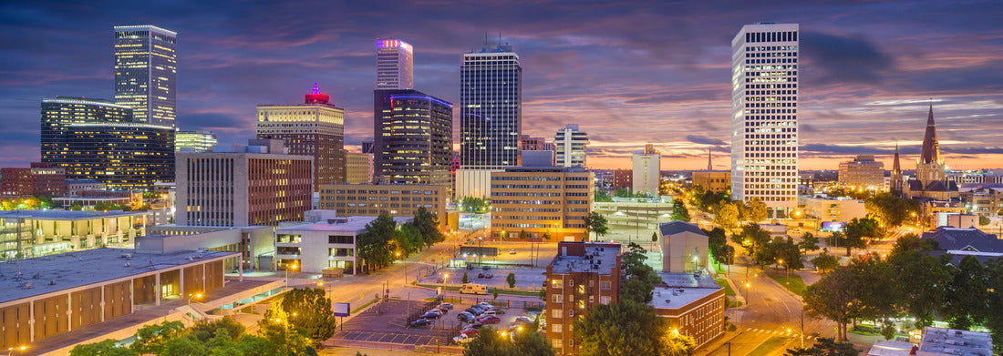 Noah Jigsaw Puzzle Tulsa, Oklahoma, USA downtown city skyline at twilight panorama 1000 pieces