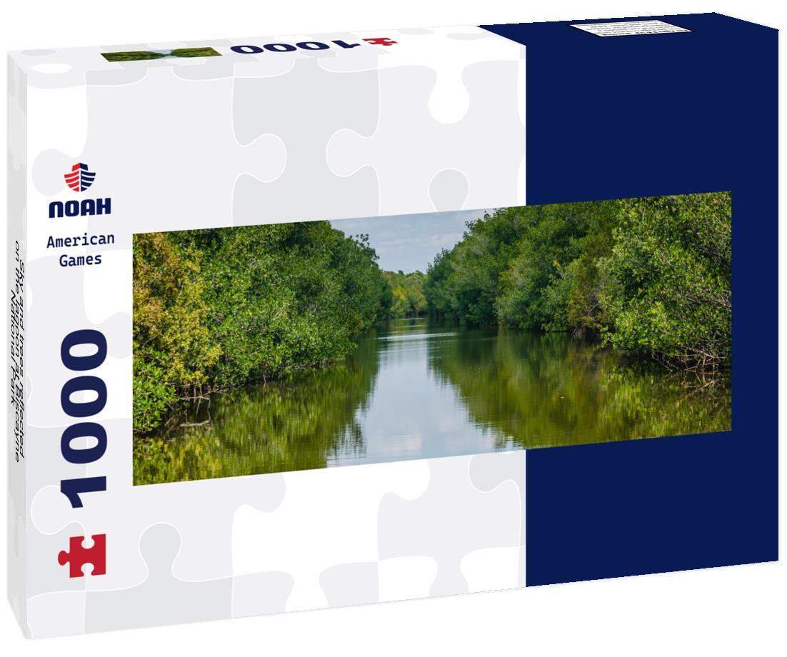 Noah Jigsaw Puzzle Sky and trees reflected on the lagoon at Biscayne National Park panorama 1000 pieces