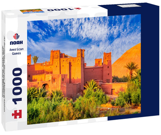 Noah Jigsaw Puzzle Ait-Benhaddou, Morocco. Medieval kasbah, clay traditional fortification in North Africa, Atlas Mountains 1000 pieces