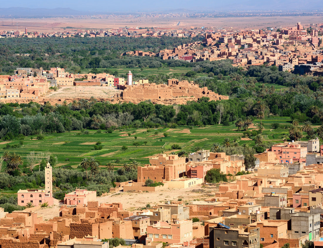 Noah Jigsaw Puzzle A palm tree oasis and traditional adobe clay kasbahs in the Tinghir city, Atlas mountains, Morocco 1000 pieces