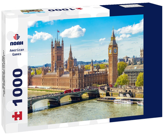 Noah Jigsaw Puzzle London cityscape with Houses of Parliament and Big Ben tower, UK 1000 pieces