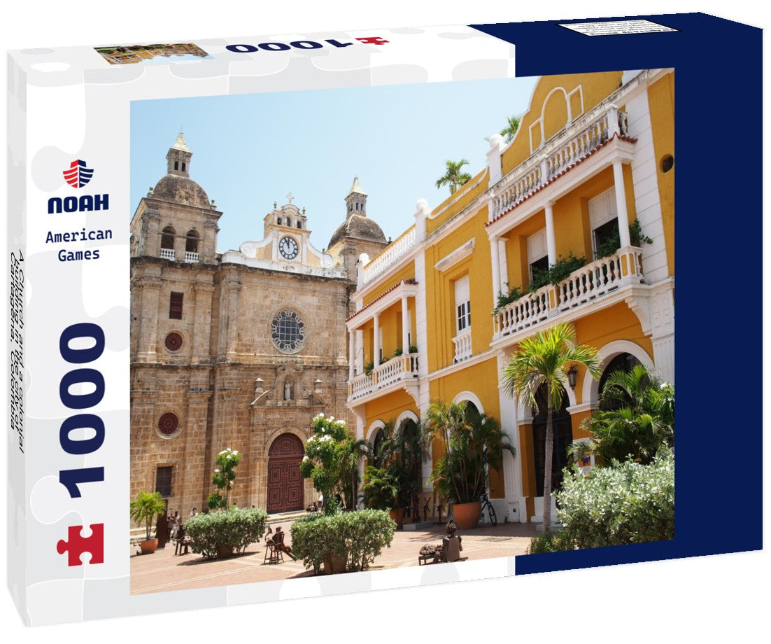 Noah Jigsaw Puzzle A Church and a colonial building in the city of Cartagena, Colombia 1000 pieces