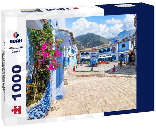 Noah Jigsaw Puzzle Blue city of Chefchaouen, Morocco, with its vibrant blue walls, traditional architecture, and picturesque mountain views 1000 pieces