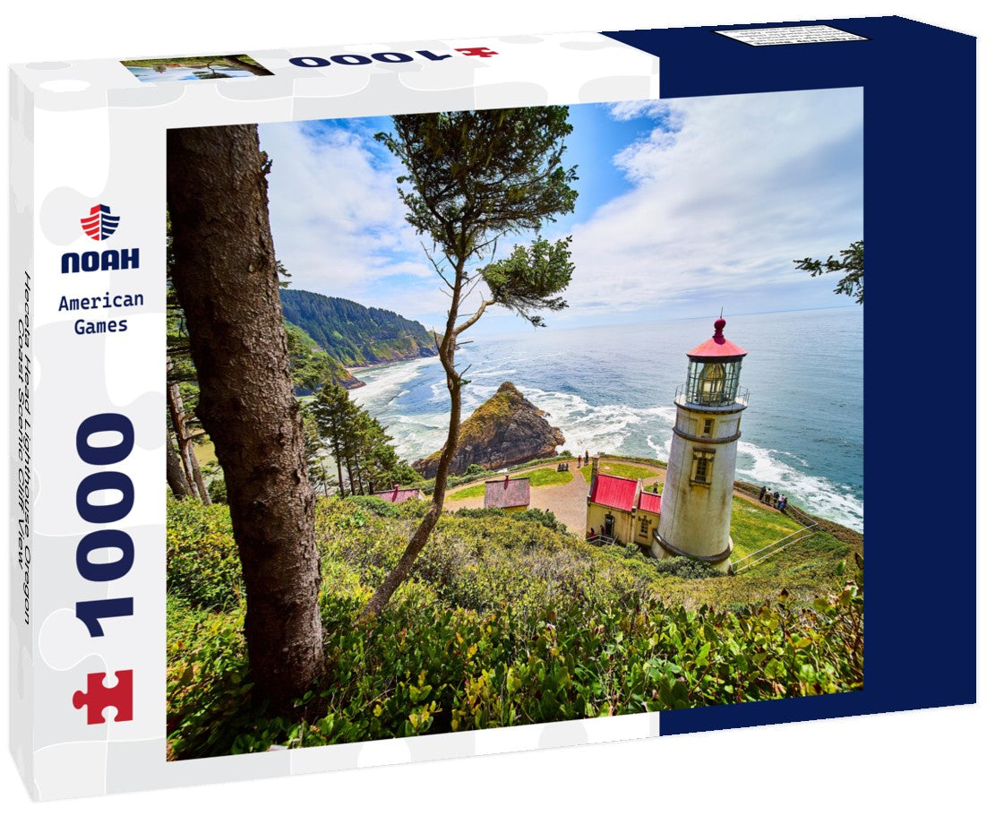 Noah Jigsaw Puzzle Heceta Head Lighthouse Oregon Coast Scenic Cliff View 1000 pieces