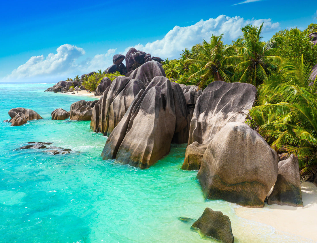 The most beautiful beach of Seychelles. Anse Source D'Argent, La Digue Island, Seychelles 1000pc Puzzle