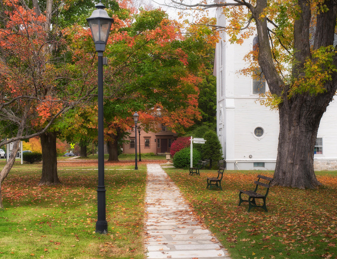 Noah Jigsaw Puzzle The historic area of Manchester Vermont during autumn on an overcast day 1000 pieces