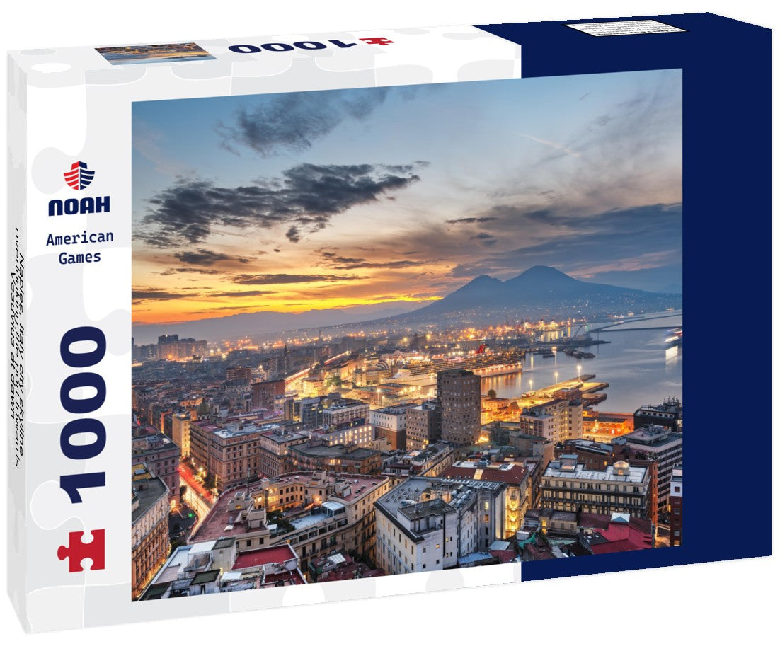 Noah Jigsaw Puzzle Naples, Italy city skyline overlooking the port towards Vesuvius at dawn 1000 pieces