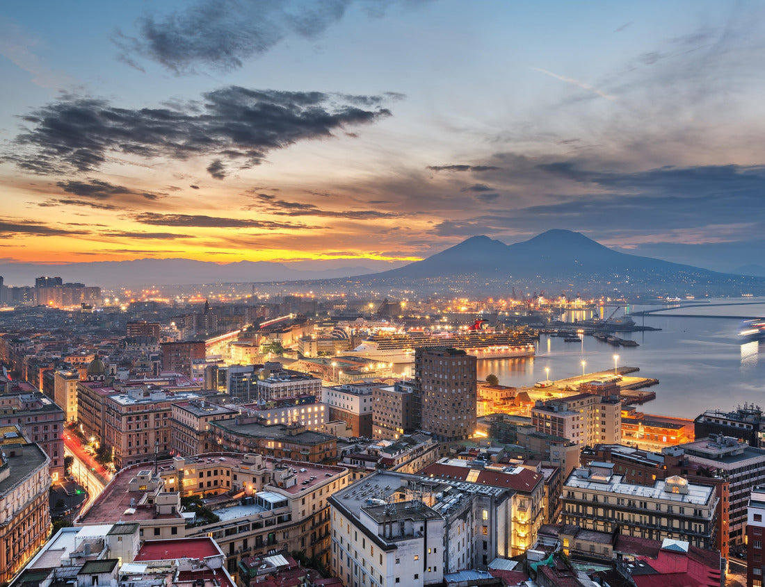 Noah Jigsaw Puzzle Naples, Italy city skyline overlooking the port towards Vesuvius at dawn 1000 pieces