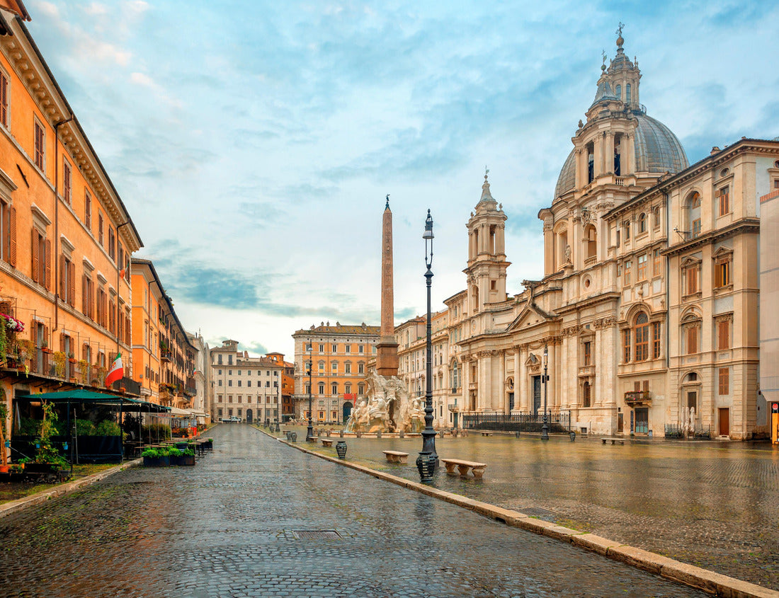 Piazza Navona in Rome, Italy. Rome Navona Square. Ancient stadium of Rome for athletic contests. Italy architecture and landmark. Piazza Navona is one of the main attractions of Rome and Italy 1000pc Puzzle