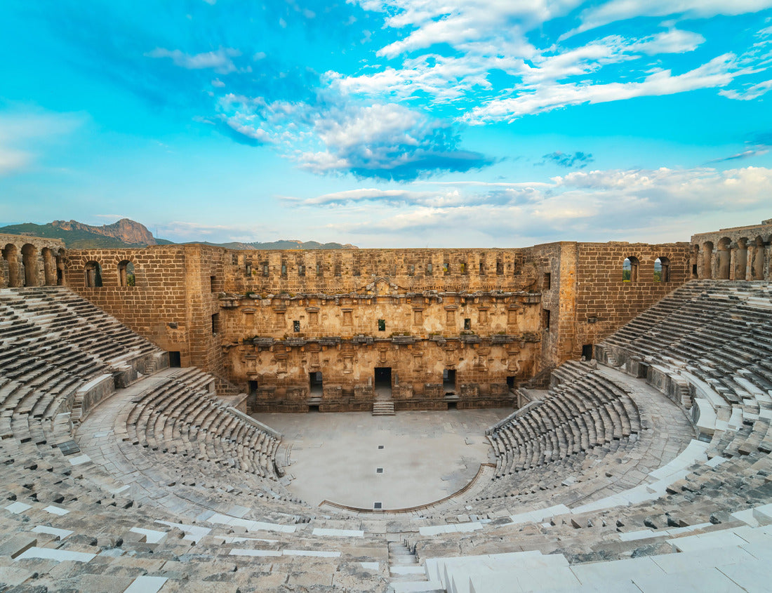 Noah Jigsaw Puzzle Aspendos, Antalya. Wide-angle panoramic view of the Roman Theater in Turkey 1000 pieces