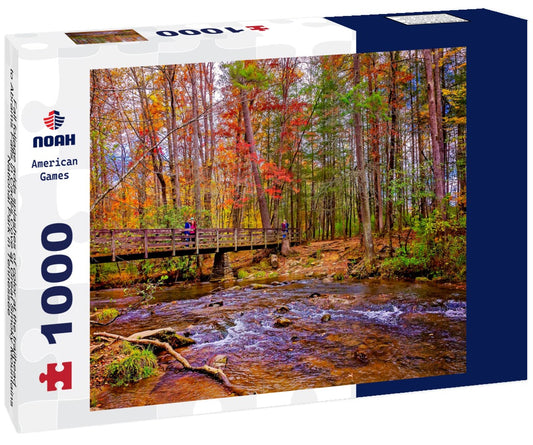 Noah Jigsaw Puzzle Fall foliage adds splashes of color at the trailhead to Abrams Falls in Cades Cove at Great Smoky Mountains National Park in Tennessee 1000 pieces