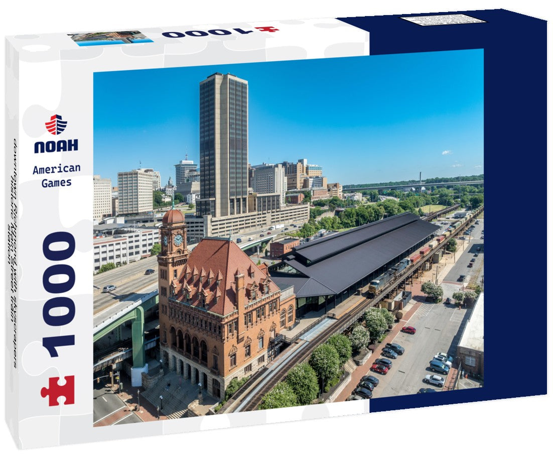 Noah Jigsaw Puzzle downtown Richmond with skyscrapers, historic Main Street train station 1000 pieces