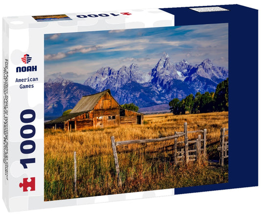 Noah Jigsaw Puzzle The Moulton barn in morning light in Grand Teton National Park Wyoming at Morman Row near Jackson Hole Wyoming 1000 pieces