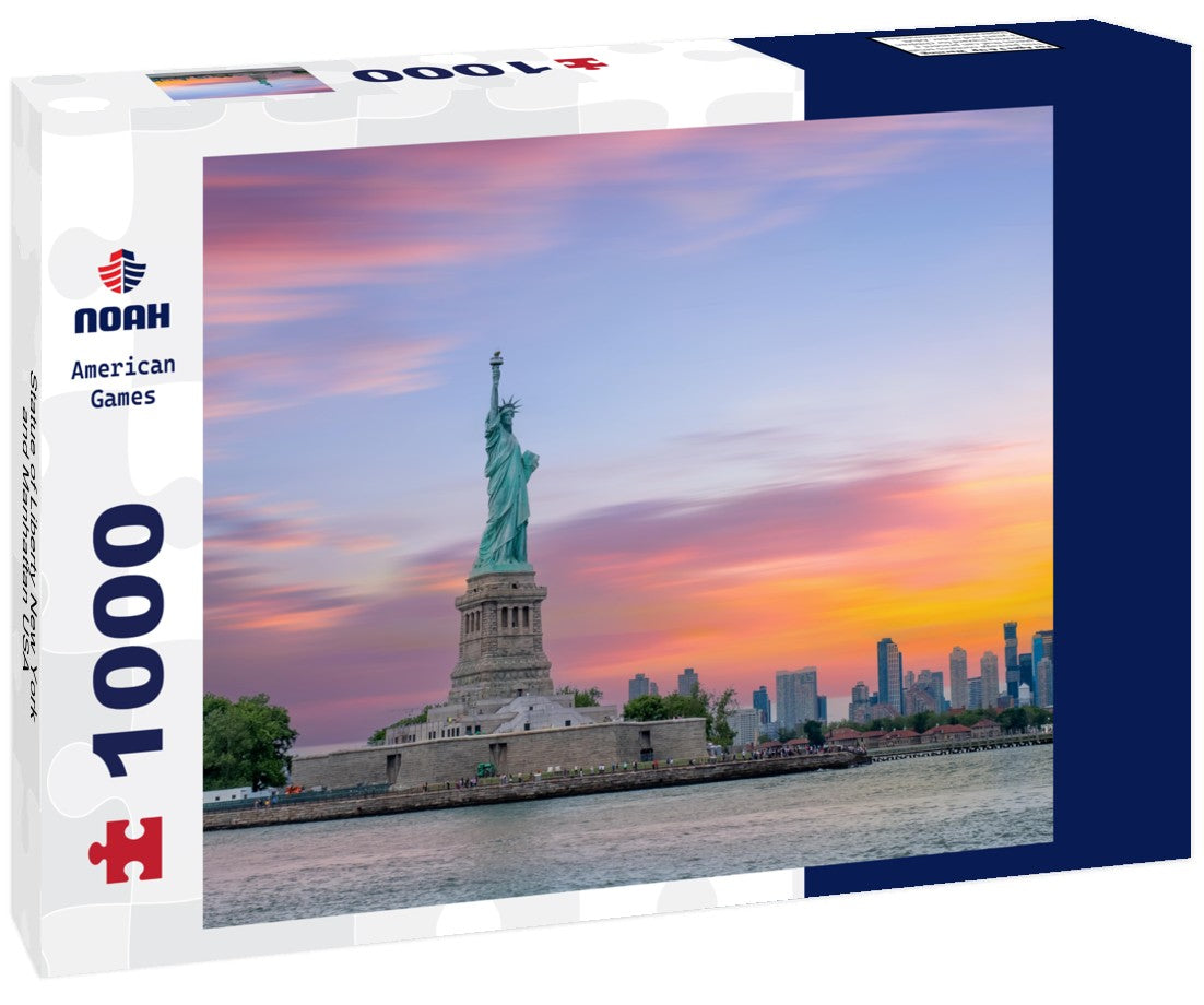 Statue of Liberty New York and Manhattan USA 1000pc Puzzle