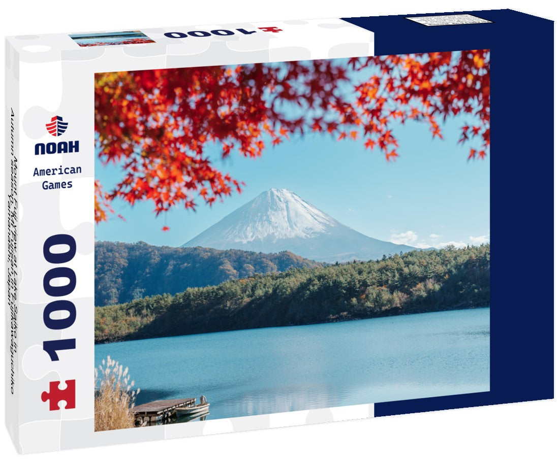 Noah Jigsaw Puzzle Mount Fuji view at Lake Saiko in Autumn season. Mt Fujisan in Fujikawaguchiko, Yamanashi, Japan 1000 pieces