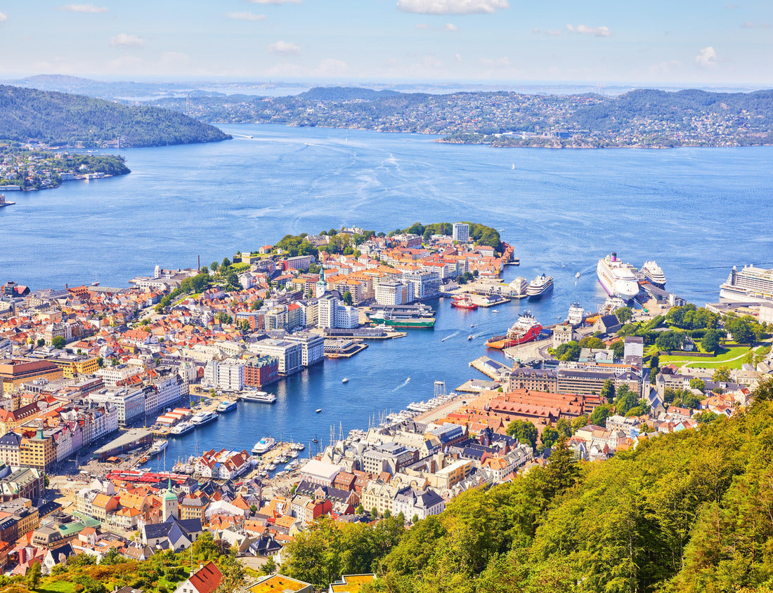 Noah Jigsaw Puzzle Aerial view of Bergen city, Norway 1000 pieces