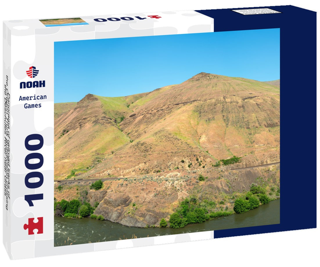 railroad tracks of the Oregon Trunk Subdivision crossing the Deschutes River near Grass Valley, Oregon, USA 1000pc Puzzle