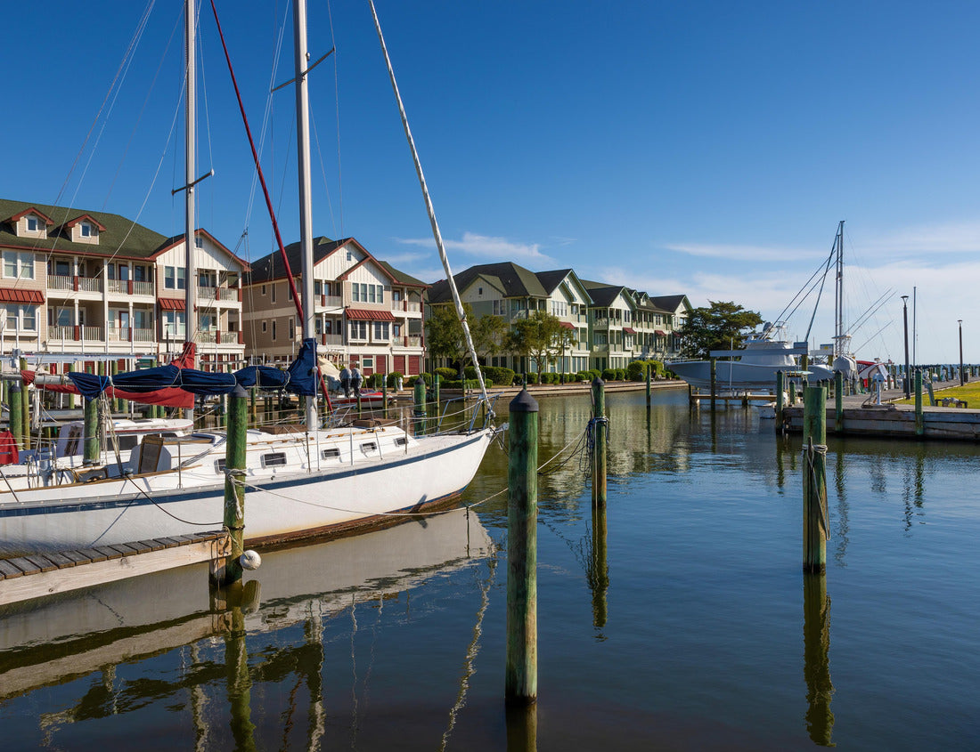 Noah Jigsaw Puzzle Marina view from the boardwalk in Manteo on Roanoke Island in Ourter Banks, North Carolina, USA 1000 pieces