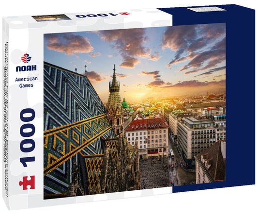 Noah Jigsaw Puzzle View of Vienna from the roof of St. Stephen's Cathedral, Vienna, Austria. St. Stephen's Cathedral is a symbol and landmark of the city of Vienna 1000 pieces
